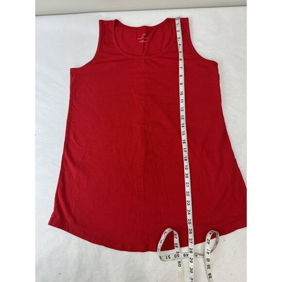 J Jill Fit Progress A-Line Pima Cotton Tank Top Red Women's Size Small Comfort - Picture 5 of 5